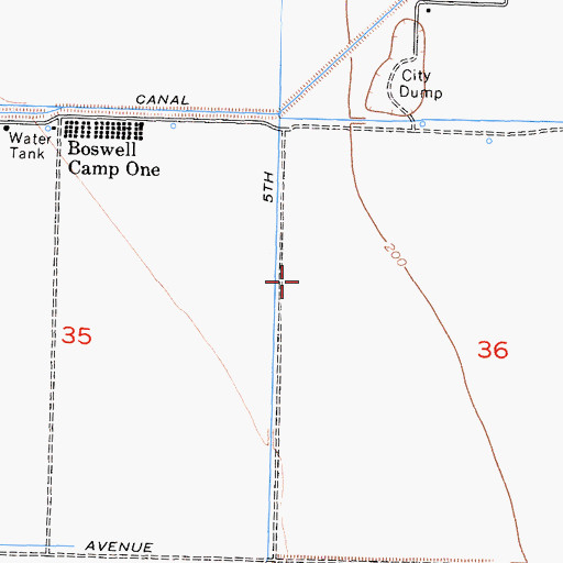 Topographic Map of California State Prison - Corcoran, CA