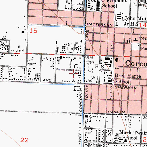 Topographic Map of Kings Lake High School, CA