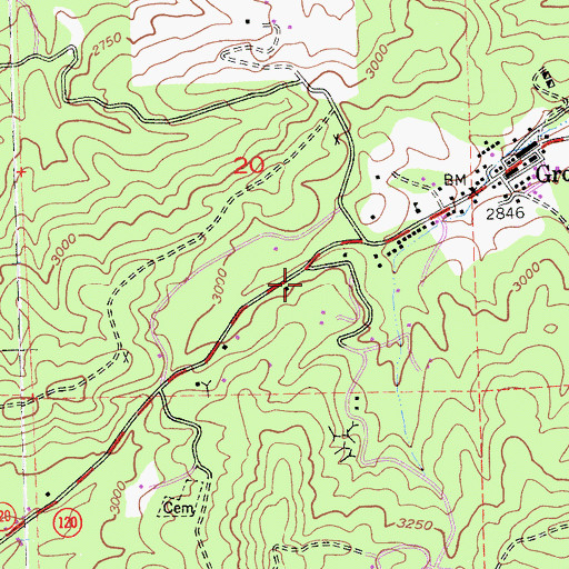 Topographic Map of Groveland California Division of Forestry Station, CA