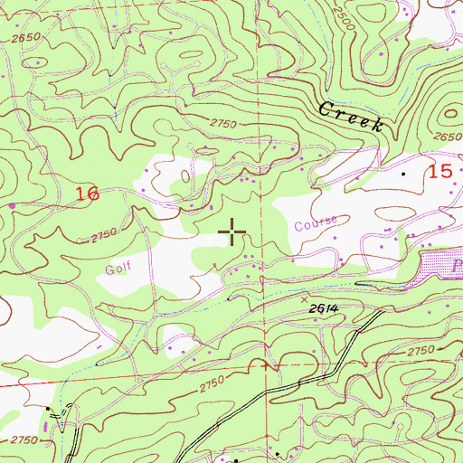 Topographic Map of Pine Mountain Lake Country Club, CA