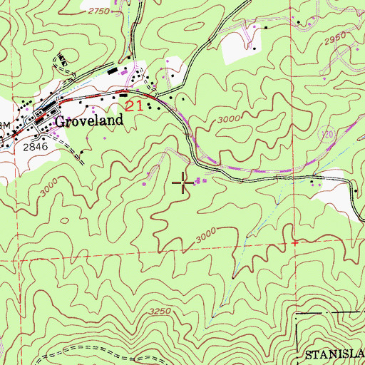 Topographic Map of Tenaya Elementary School, CA