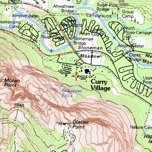 Topographic Map of Camp Curry Historic District, CA