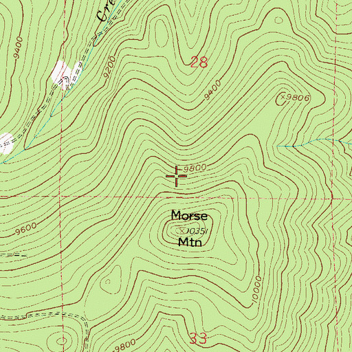 Topographic Map of Morse Mountain, CO