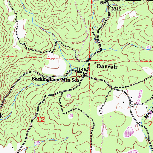 Topographic Map of Darrah Park, CA