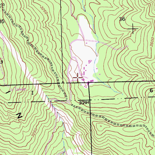 Topographic Map of Mount Bullion Youth Conservation Camp, CA