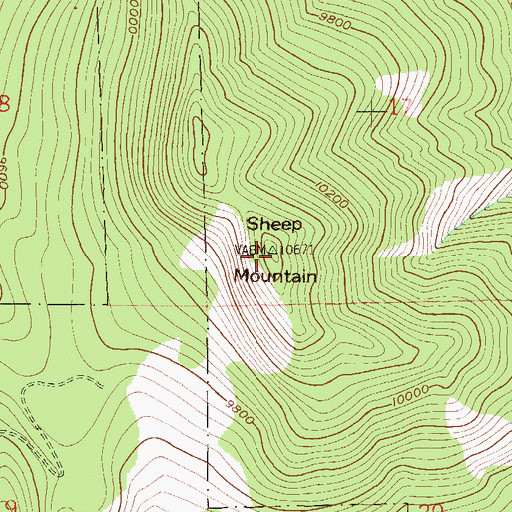 Topographic Map of Sheep Mountain, CO