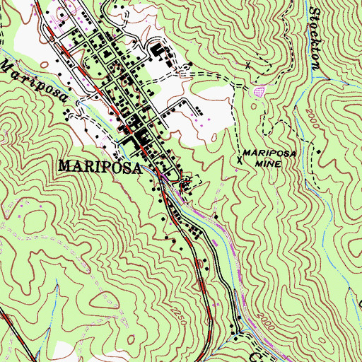 Topographic Map of Saint Joseph Cemetery, CA