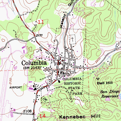 Topographic Map of Claverie Building, CA