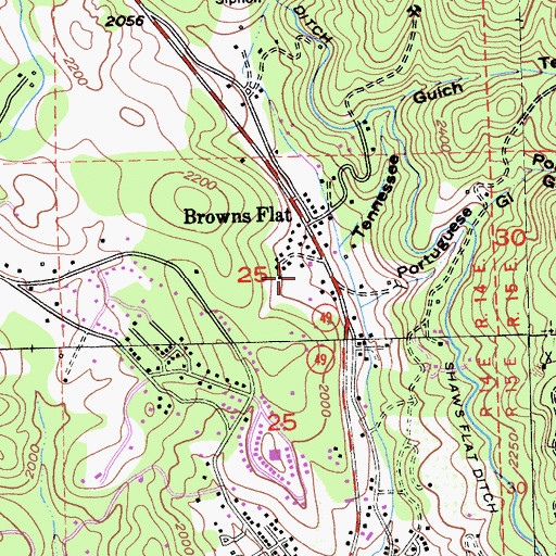 Topographic Map of Cuesta Oaks, CA