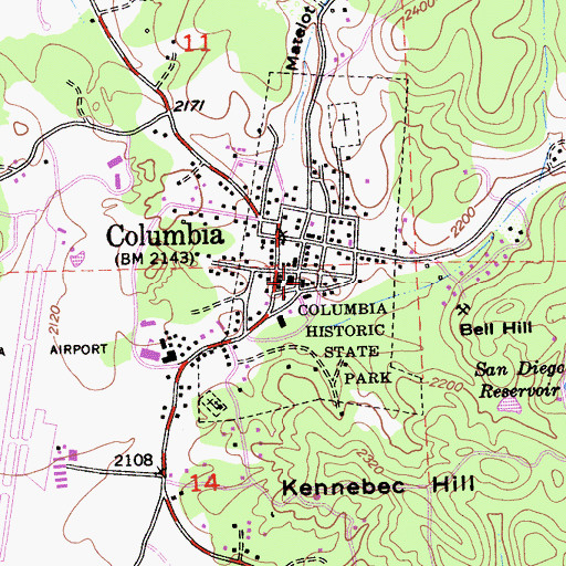 Topographic Map of Franklin and Wolfe Building, CA