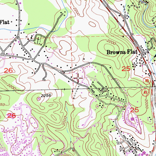 Topographic Map of Saratoga Acres, CA