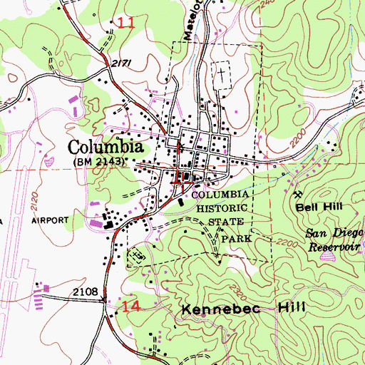 Topographic Map of South Brainard Building, CA