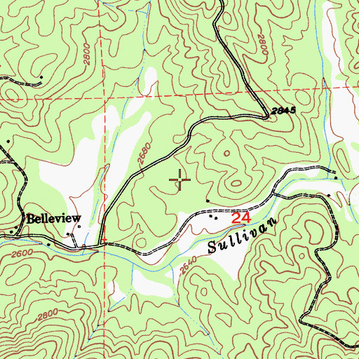 Topographic Map of Belleview Acres, CA