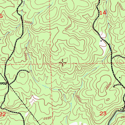 Topographic Map of Bellwood Estates, CA