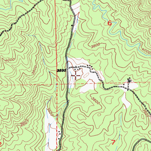 Topographic Map of Comstock Ranch, CA