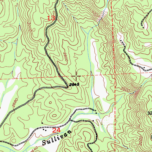 Topographic Map of Crystal Falls, CA