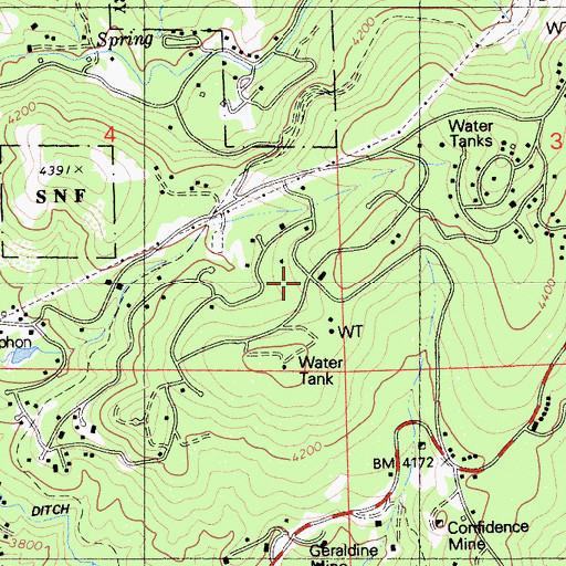 Topographic Map of Lakewood Park, CA