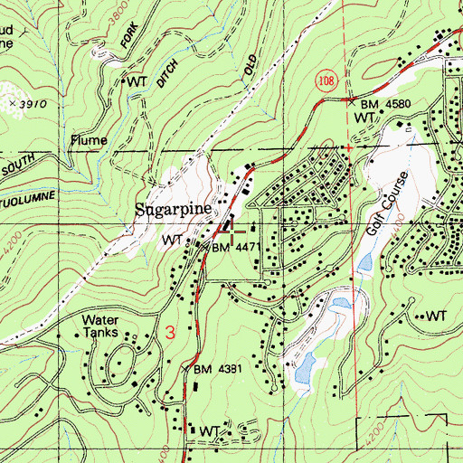 Topographic Map of Mount Calvary Lutheran Church, CA
