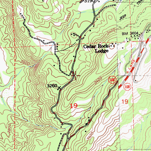 Topographic Map of Scenic Heights, CA