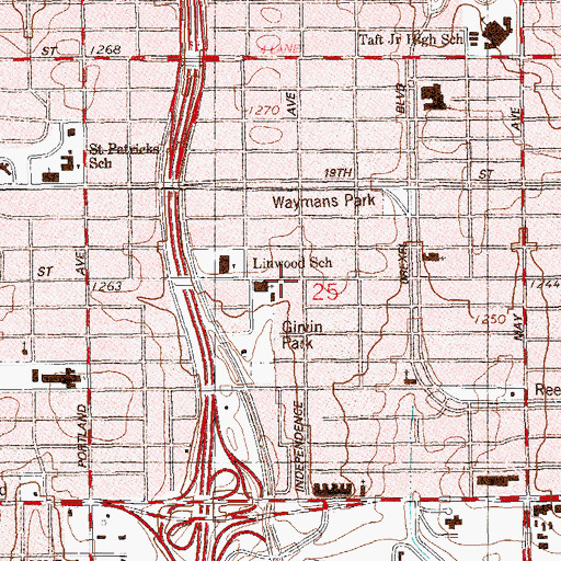 Topographic Map of New Hope Community Church, OK