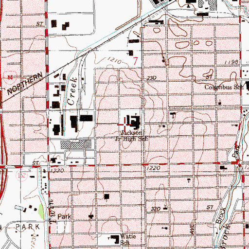 Topographic Map of New Life Worship Center, OK