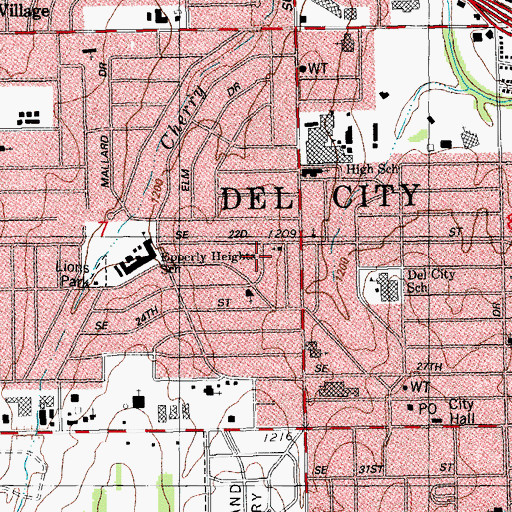 Topographic Map of New Testament Christian Church, OK