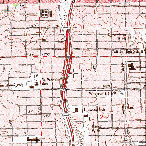 Topographic Map of Northwest Twenty-First Street Church, OK