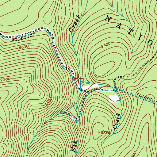 Topographic Map of East Elk Creek, CO