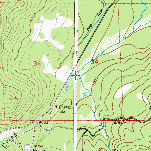Topographic Map of King Creek, CO