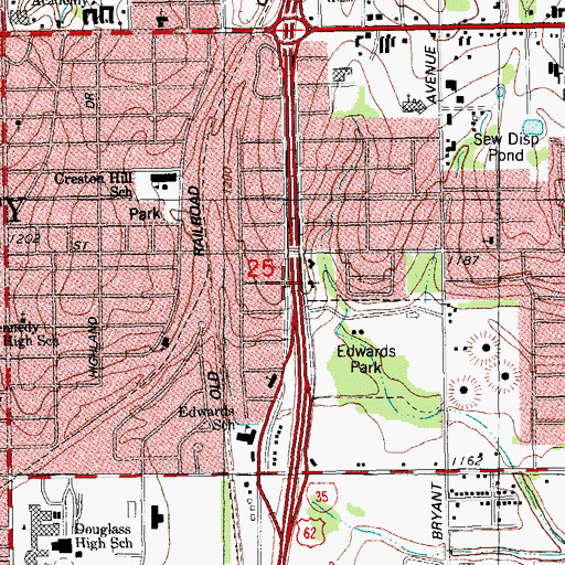Topographic Map of Redeemer Lutheran Church, OK