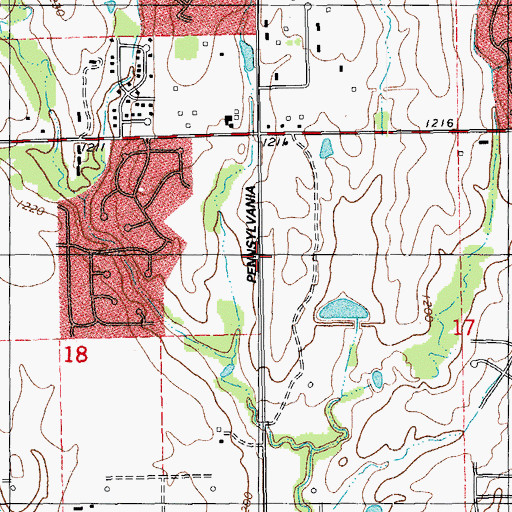 Topographic Map of Rock Assembly of God, OK