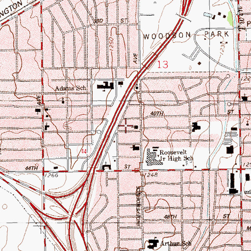 Topographic Map of Selecman United Methodist Church, OK