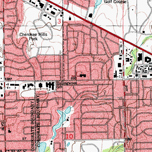 Topographic Map of Seventh Day Adventist Church, OK