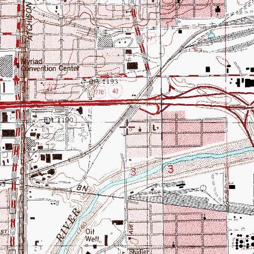 Topographic Map of Solomon Temple Baptist Church, OK