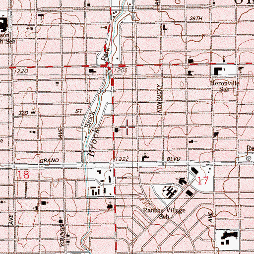 Topographic Map of South Penn Church of Christ, OK