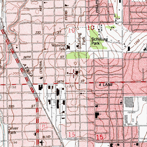 Topographic Map of Southside Trinity Holiness Church, OK