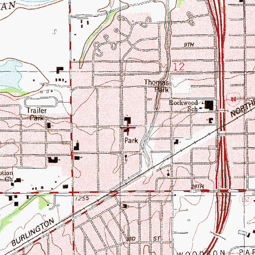 Topographic Map of Southwest Cathedral Church, OK