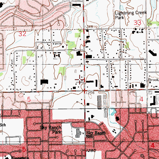 Topographic Map of Saint Andrews Methodist Church, OK