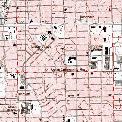 Topographic Map of Saint James Catholic Church, OK