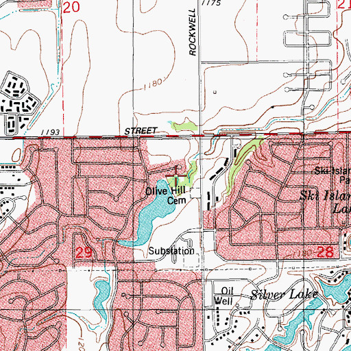 Topographic Map of Saint Pauls Lutheran Church, OK
