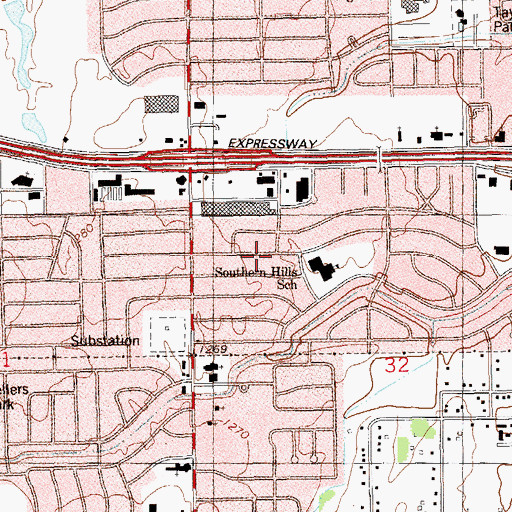 Topographic Map of Saint Vincents de Paul Society, OK