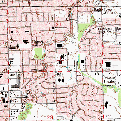 Topographic Map of United Pentecostal Church South, OK