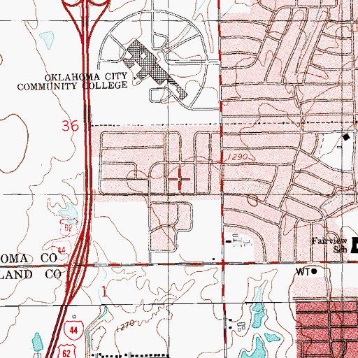 Topographic Map of Victory Missionary Baptist Church, OK