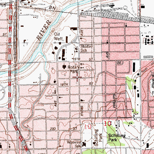 Topographic Map of Vietnamese Buddhist Church, OK
