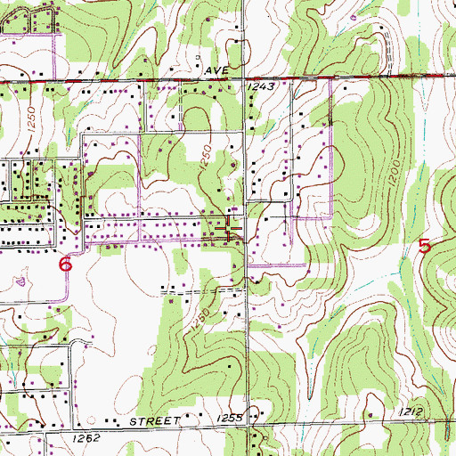 Topographic Map of Westminster Road Baptist Church, OK