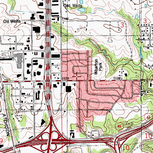 Topographic Map of Wildewood Baptist Church, OK