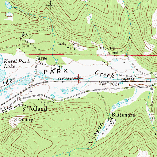Topographic Map of Jenny Creek, CO