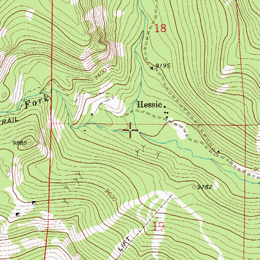 Topographic Map of South Fork Middle Boulder Creek, CO