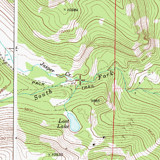 Topographic Map of Jasper Creek, CO