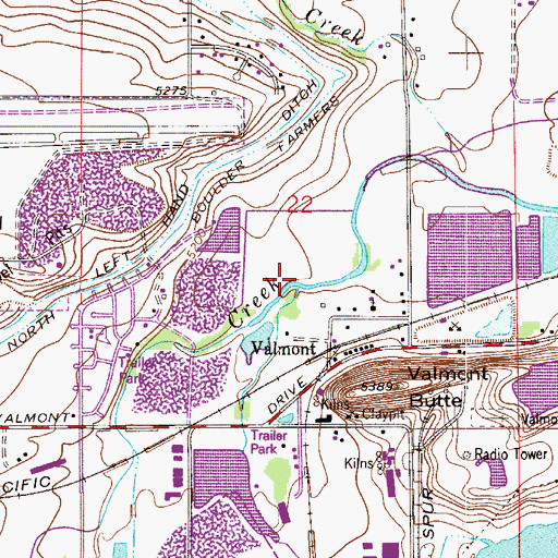 Topographic Map of South Boulder Creek, CO